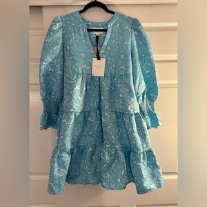 NWT Tuckernuck Pomander Place Blue Daisy Jacquard Kenzo Dress